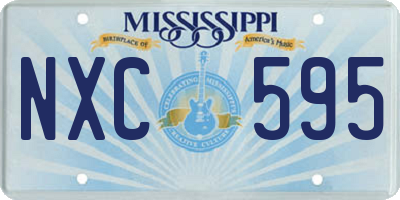 MS license plate NXC595