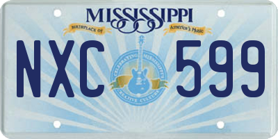 MS license plate NXC599