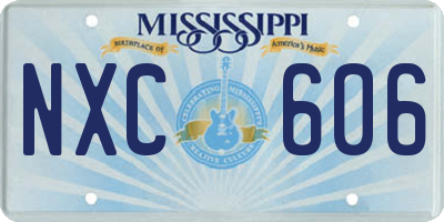MS license plate NXC606
