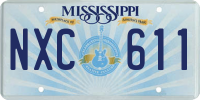 MS license plate NXC611