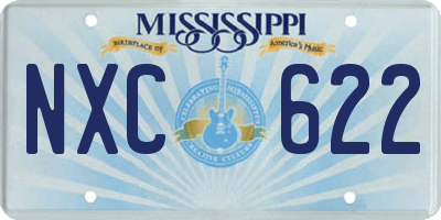 MS license plate NXC622