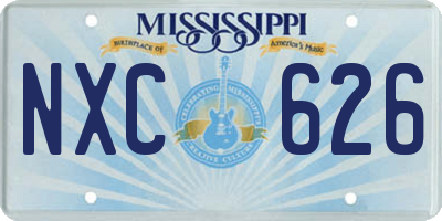 MS license plate NXC626