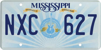 MS license plate NXC627