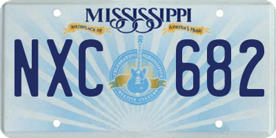 MS license plate NXC682