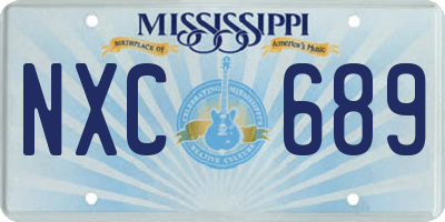 MS license plate NXC689