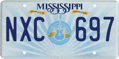 MS license plate NXC697