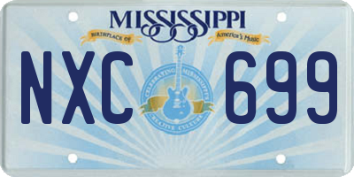 MS license plate NXC699