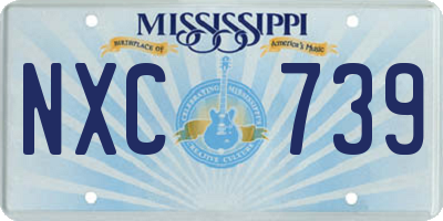 MS license plate NXC739