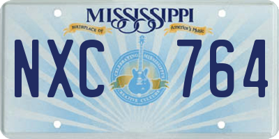 MS license plate NXC764