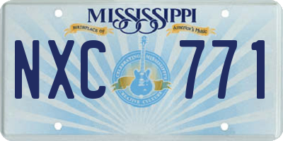 MS license plate NXC771