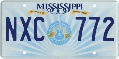 MS license plate NXC772