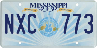 MS license plate NXC773