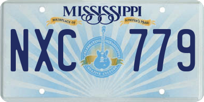 MS license plate NXC779