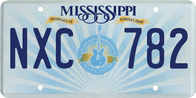 MS license plate NXC782