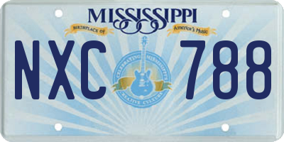 MS license plate NXC788