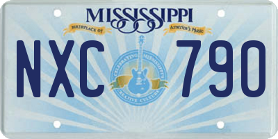 MS license plate NXC790