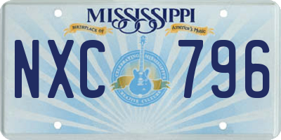 MS license plate NXC796