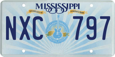MS license plate NXC797