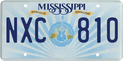 MS license plate NXC810