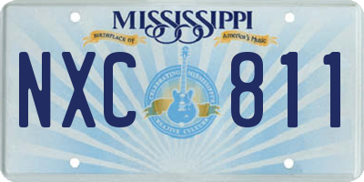 MS license plate NXC811