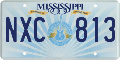 MS license plate NXC813