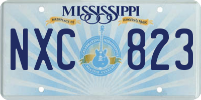 MS license plate NXC823
