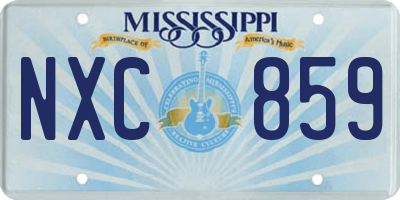 MS license plate NXC859