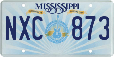 MS license plate NXC873