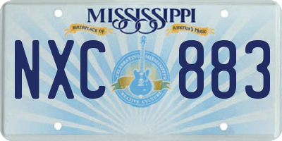 MS license plate NXC883