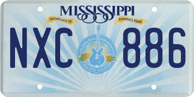 MS license plate NXC886