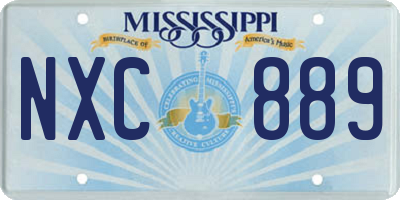 MS license plate NXC889