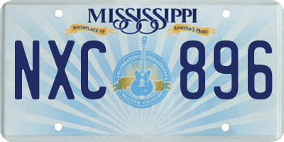 MS license plate NXC896