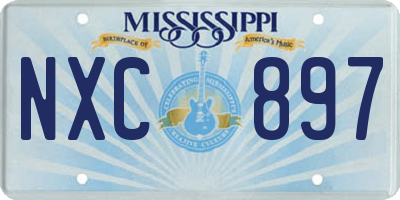 MS license plate NXC897