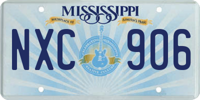 MS license plate NXC906