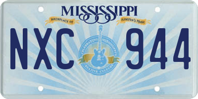 MS license plate NXC944