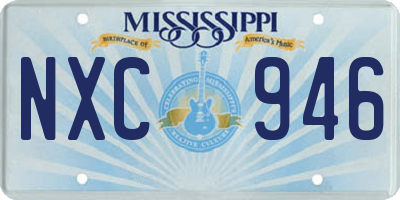 MS license plate NXC946