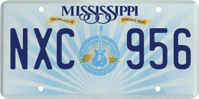 MS license plate NXC956