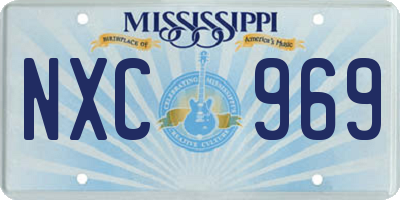 MS license plate NXC969