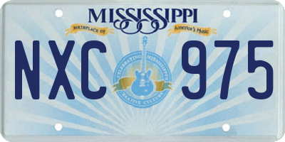 MS license plate NXC975