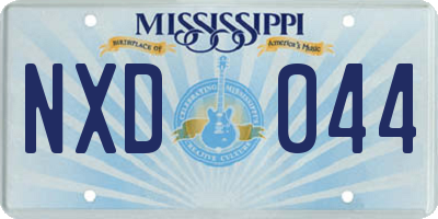MS license plate NXD044