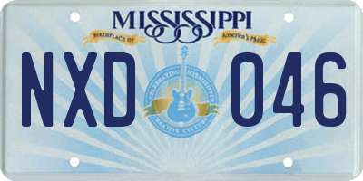 MS license plate NXD046
