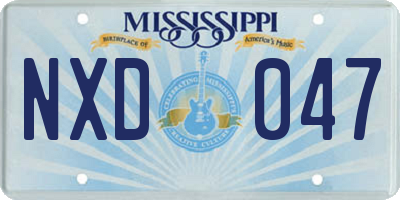 MS license plate NXD047
