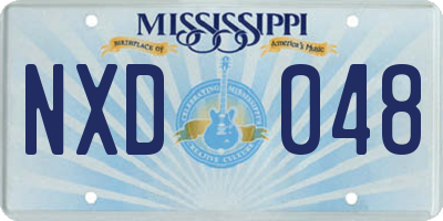 MS license plate NXD048