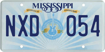 MS license plate NXD054