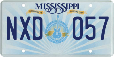 MS license plate NXD057