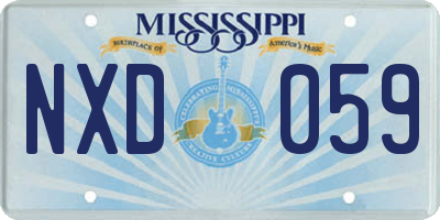 MS license plate NXD059