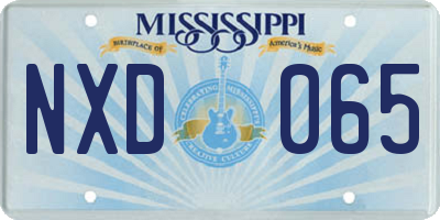MS license plate NXD065