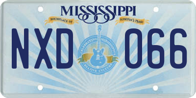 MS license plate NXD066