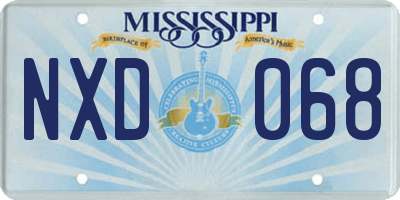 MS license plate NXD068