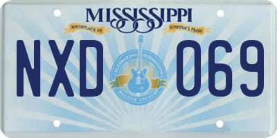 MS license plate NXD069